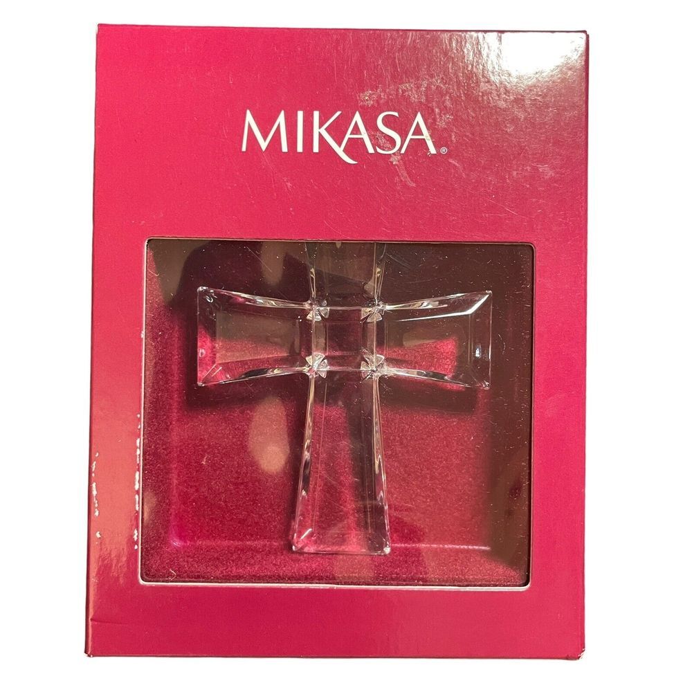 Mikasa Holiday Collection SN274/564 Crystal‎ Cross Ornament Made in Germany